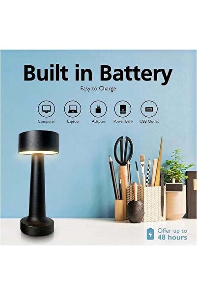 Bukela USB Charging Table Lamp, 3-Level Dimming, Portable, Cordless