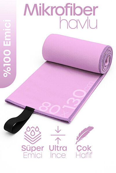 Telvesse Πετσέτα πισίνας Unisex Microfiber 80x130 cm Μαλακή υφή Πετσέτα μπάνιου θάλασσας Αθλητική πετσέτα μεγάλου μεγέθους Μωβ