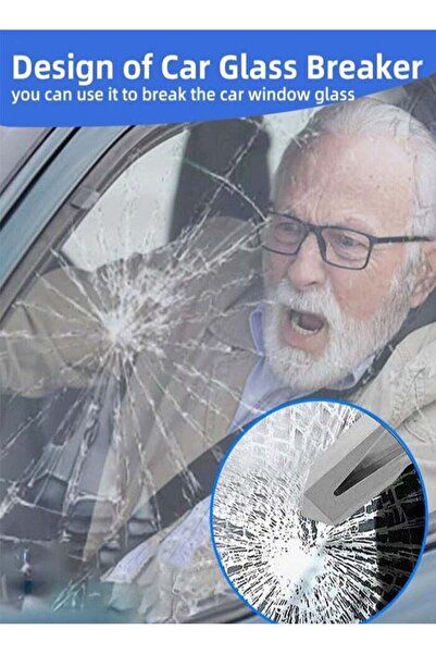 Bukela 2 Pack Car Door Handle Assist for Elderly Disabled, Grab Bar with Window Breaker