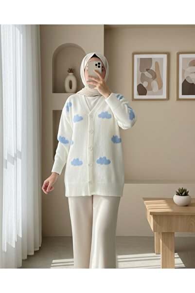 Modamorfo Kardigan s knoflíky - Ecru