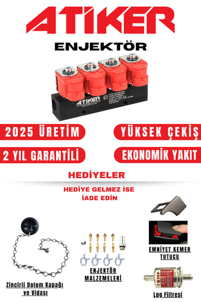 ATİKER Enjektör Lpg Sıralı Sistem 4 Silindir