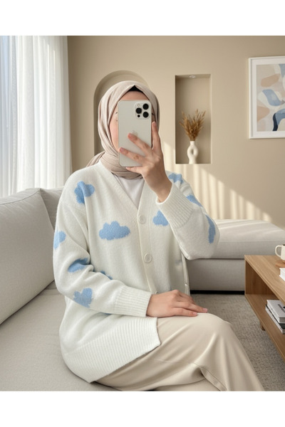 Modamorfo Kardigan s knoflíky - Ecru