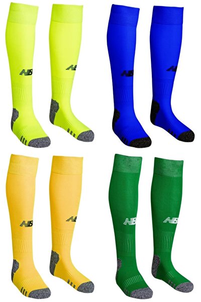 New Balance Nb Konc Κάλτσες ποδοσφαίρου - Σετ 4 τεμαχίων - Νέον κίτρινο-μπλε-κίτρινο-πράσινο