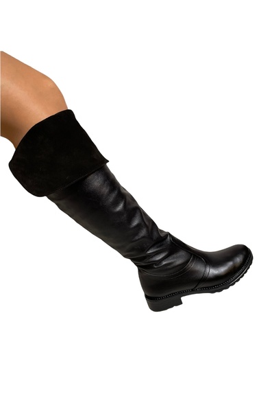 NIST STYLE cizme din piele 710 - negre