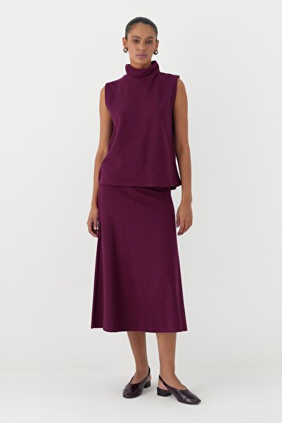 MARKALİSTE Knitwear Look Knitted Blouse Burgundy