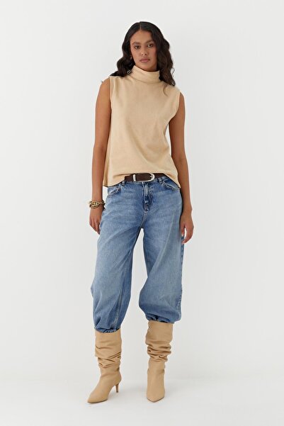 MARKALİSTE Knitwear Look Knitted Blouse Cream