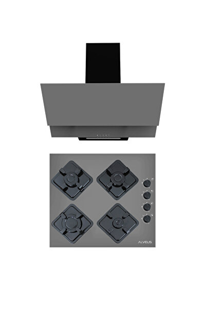 Alveus Gri 2'li Cam Ankastre Set [F17-KLS670)