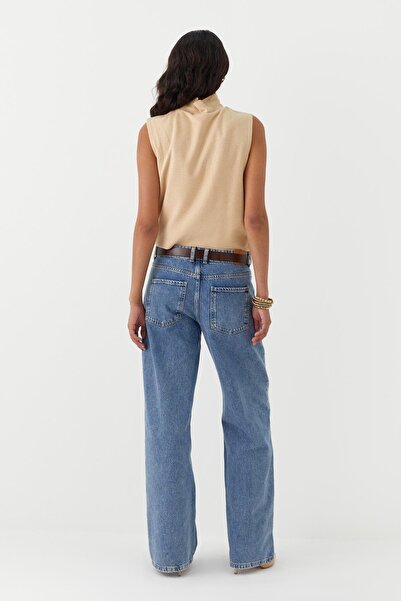 MARKALİSTE Ψηλόμεσο παντελόνι Palazzo Jean Μπλε