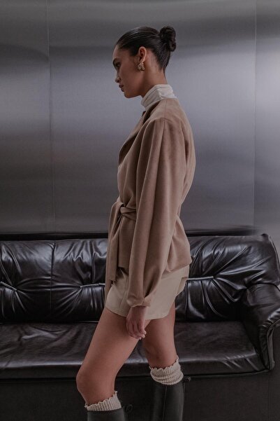 MARKALİSTE Suede Jacket Brown