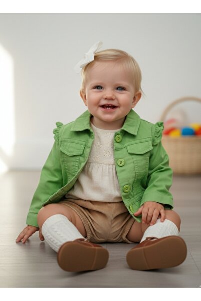 nk kids Nk Unsea Kız Bebek-Çocuk Keten Mont