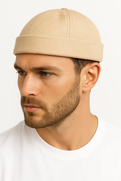 ZERAMİNE Pălărie Docker 100% bumbac cremă cu velcro reglabil