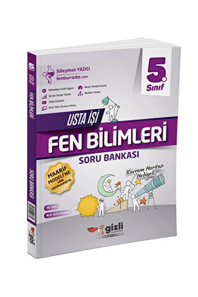 Gizli Yayınları 5. Sınıf Fen Bilimleri Usta İşi Soru Bankası Kavram Haritası ...