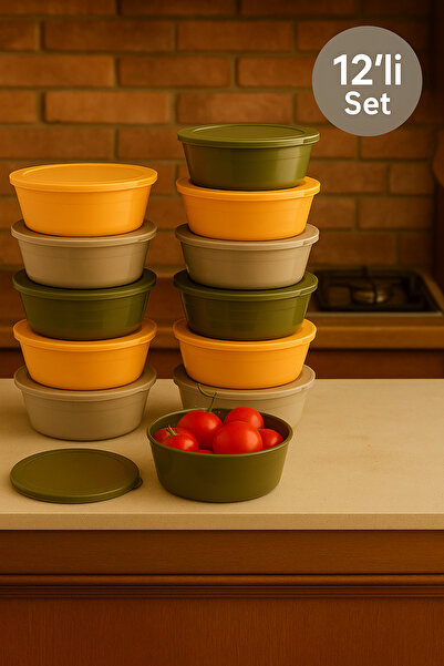 Nesto Home مجموعة حاويات تخزين ثلاثية مكونة من 12 قطعة