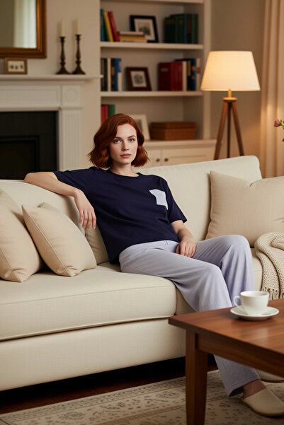 PayBuy Γυναικείο κοντομάνικο σετ βαμβακερών πιτζάμες με κανονική εφαρμογή Προ...