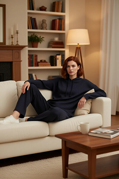 PayBuy Γυναικείο σετ πιτζάμες με κουκούλα Άνετη εφαρμογή Πλεκτό ύφασμα ανθεκτ...