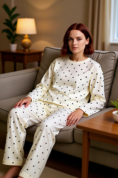 PayBuy Γυναικεία μακρυμάνικη βαμβακερή πιτζάμες κανονικής εφαρμογής Σετ μοντέ...