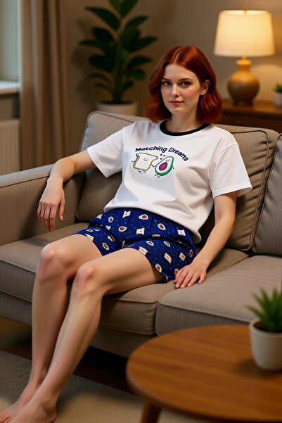 PayBuy Γυναικεία καλοκαιρινή βαμβακερή πιτζάμες κανονική εφαρμογή με μοτίβο α...