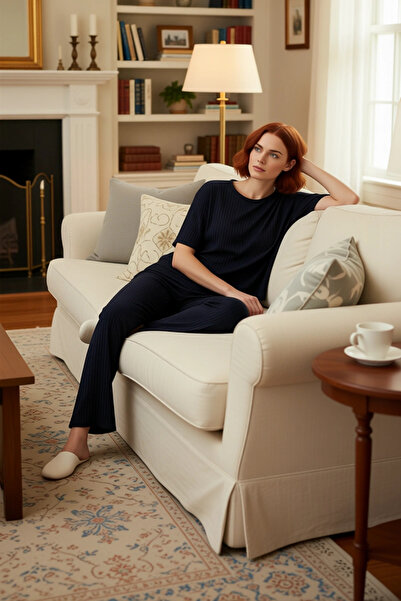 PayBuy Γυναικείο Σετ Πλεκτό Πυτζάμες Άνετο Κοντό Μανίκι και Κομψό Υψηλής Ποιό...