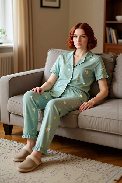 PayBuy Ženska cvetna pidžama od Pamuk dela, udobna kućna odjeća, kvalitetan z...