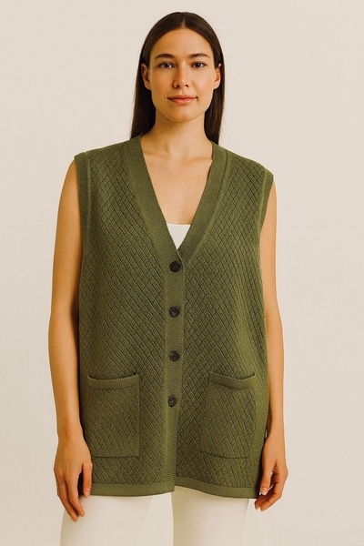 F&D Tekstil سترة نسائية بنمط الأم البكلافيه مصنوعة من قماش الميرسيريزد