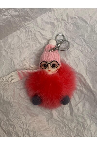 KM قبعة وشال محبوكان بتصميم شتوي 1. سلسلة مفاتيح مزخرفة للسيارة من بوم بوم عا...