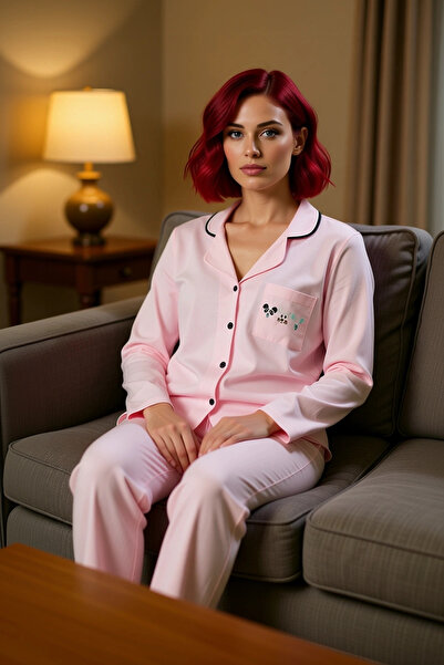 PayBuy Γυναικεία βαμβακερά πλεκτά σετ πιτζάμες με μακρύ μανίκι Regular Fit Tu...