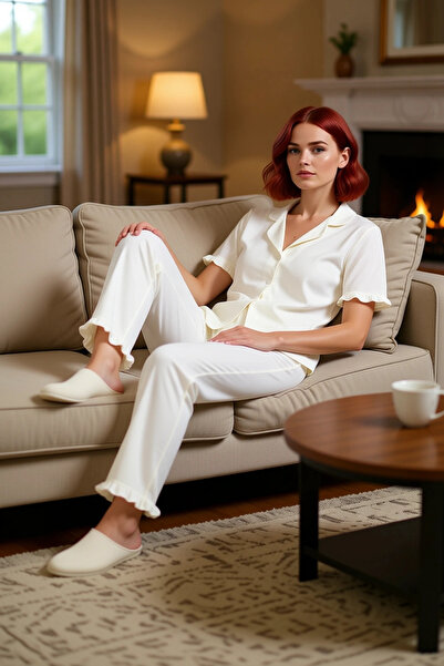 PayBuy طقم بيجامات قطنية منقوشة بنقشة الفهد للسيدات، ملابس منزلية مريحة عالية...