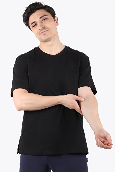 Mckanzie 2271 Μπλουζάκι με λαιμόκοψη με τσέπη 24*1 μονόκλινο μπλουζάκι Oversize