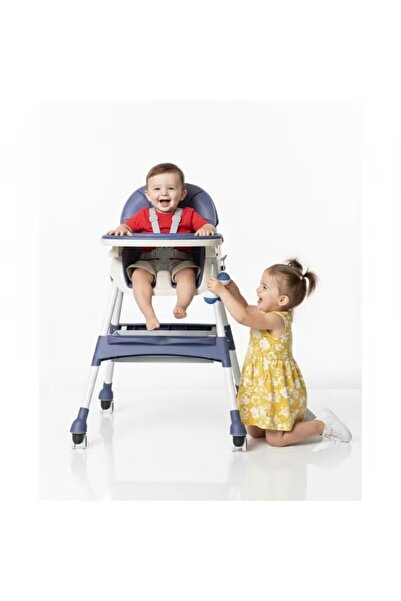 FULLJOY Adjustable high chair for children, 7-in-1, with wheels, toys, storag...