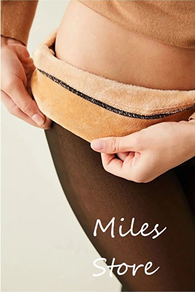 VAKKARIO Дамски дебели зимни чорапогащи от полар с полар