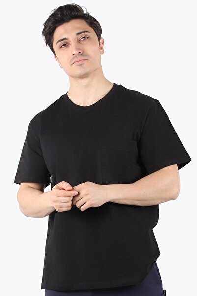 Mckanzie 2271 Μπλουζάκι με λαιμόκοψη με τσέπη 24*1 μονόκλινο μπλουζάκι Oversize