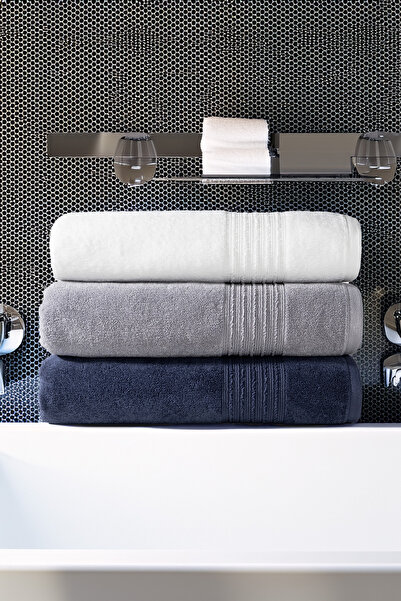 Linenza جالانت - 100% قطن - منشفة حمام - 50x90 سم - أبيض