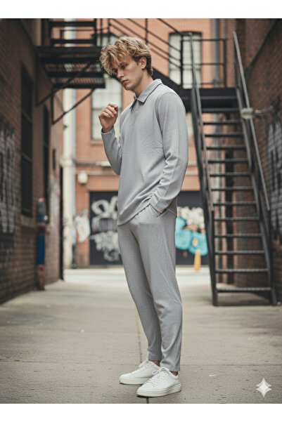 ribana Unisex Shirt with Cotton Pocket Inside the Collar, Regular Elastic Waist, 2-Piece Set