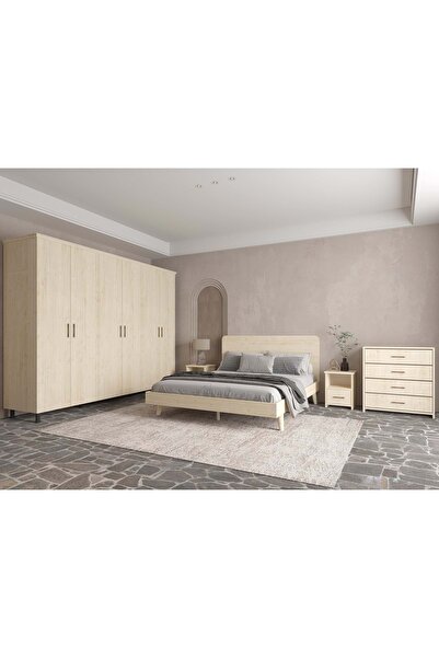 RENAZZO Softwood Vernik Yatak Odası Seti