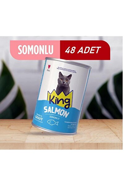 King SOMONLU YETİŞKİN KEDİ KONSERVESİ 400 GR*48 Adet