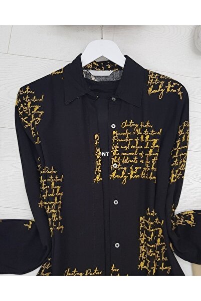 Modamorfo Yellow Text Printed Tunic