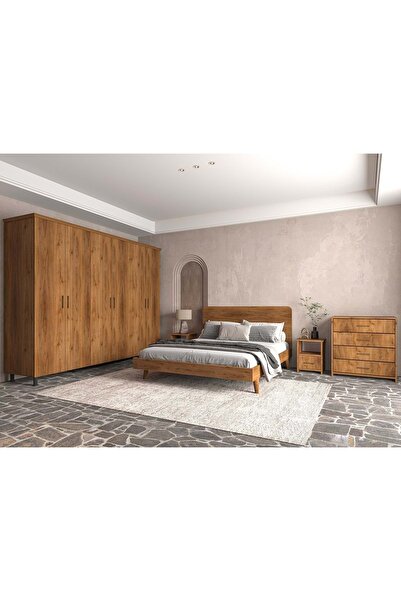 RENAZZO Softwood Ceviz Yatak Odası Seti