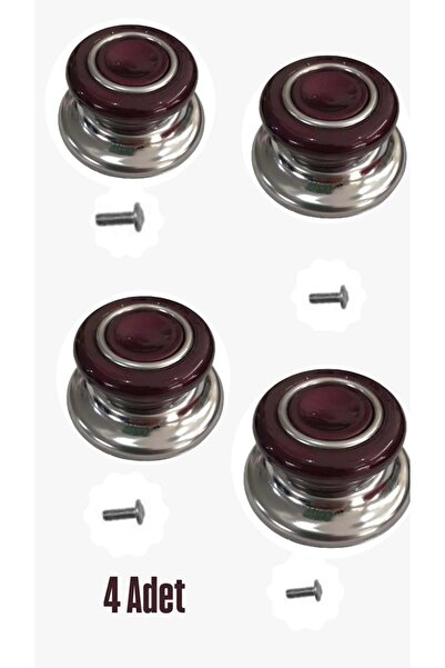 Doğuş Mutfak 4 قطع من مقبض غطاء وعاء زجاجي علوي من Bagalit مناسب لجميع أغطية ...