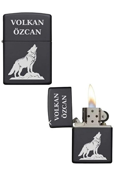 Özcan Tasarım Kişiye Özel Kurt Model Metal Çakmak