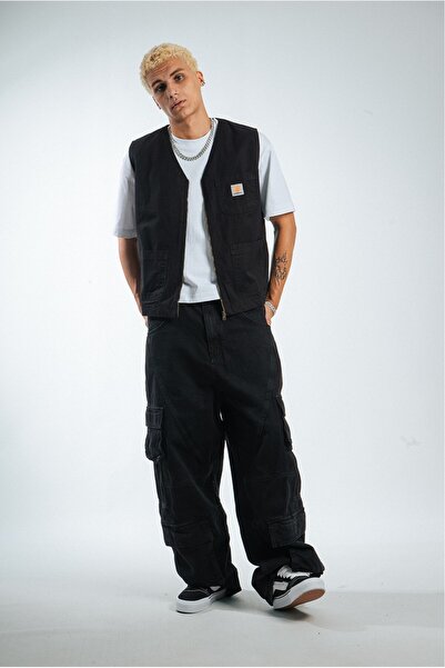 UKHWD SUPPLY Black Multi-Pocket Utility Men's Vest