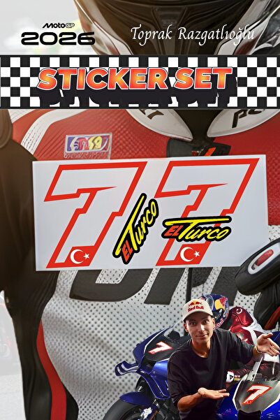 Baskı Babası Toprak Razgatlıoğlu El Turco Grenaj Motor Otomobil Sticker Etike...