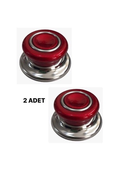 Doğuş Mutfak 2 Adet KIRMIZI Tüm Tencere Tava Kapaklarına Uygun Bagalit Tepe C...