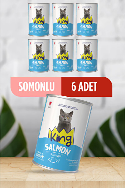 King SOMONLU YETİŞKİN KEDİ KONSERVESİ 400 GR