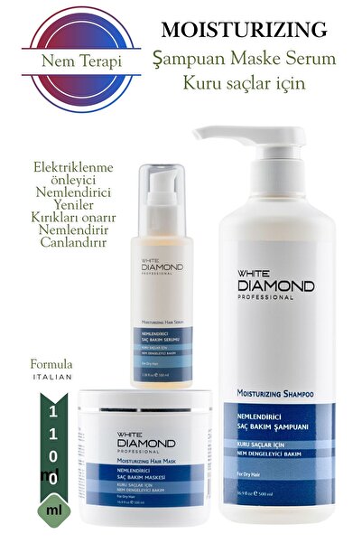 WHİTE DİAMOND White Diamond Kuru ve Yıpranmış Saçlar Için Nem Terapi Saç Bakı...