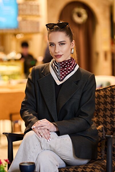 D scarf Şehir Işıltısı Kadın Fular Banadana