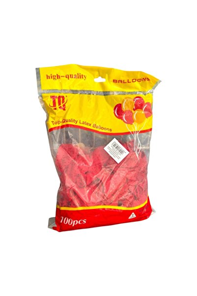 Fabrilux Set of 100 Red Balloons with Black Dots, 30 cm, Air or Helium Inflation