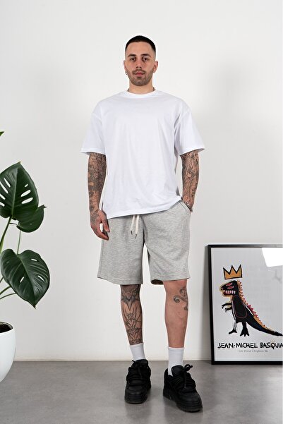 Plus Eighteen Gray Basic Men's Shorts