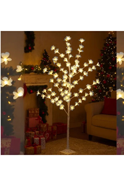 QYY Decorative Tree 165cm Artificial Christmas Tree, with Thin Branches and Warm LED Light