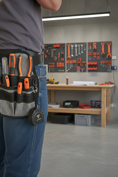 Probag Waist Type Electrician Tool Pouch |   6 Compartments |   Water Resistant |   Key/Tool Hanger