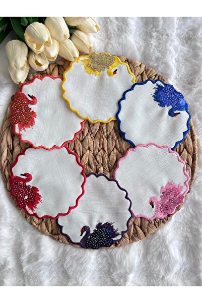 KUMSAL ÇEYİZ 6 Adet Sunumluk Peçete,Kokteyl Peçete,Kahve Peçetesi,Sunumluk,Ba...